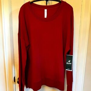 Glyder Yoga Top in Cranberry Red (size M)